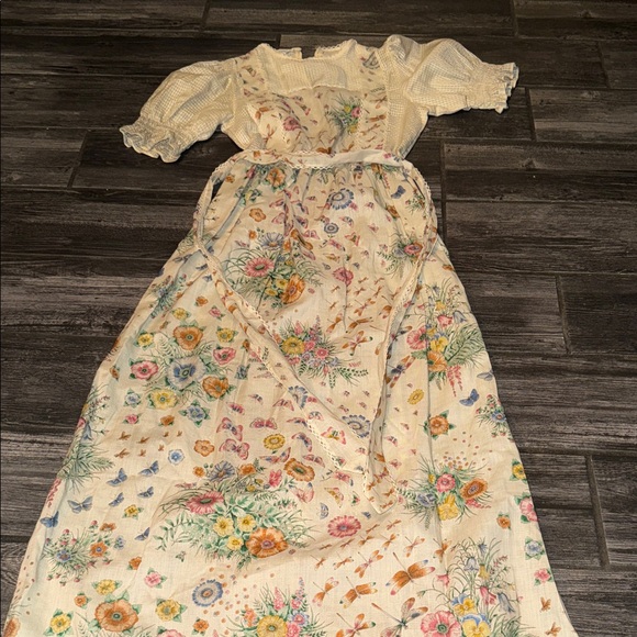 Dresses & Skirts - Floral Print Maxi Dress vintage royal deb teenage size 14 kids